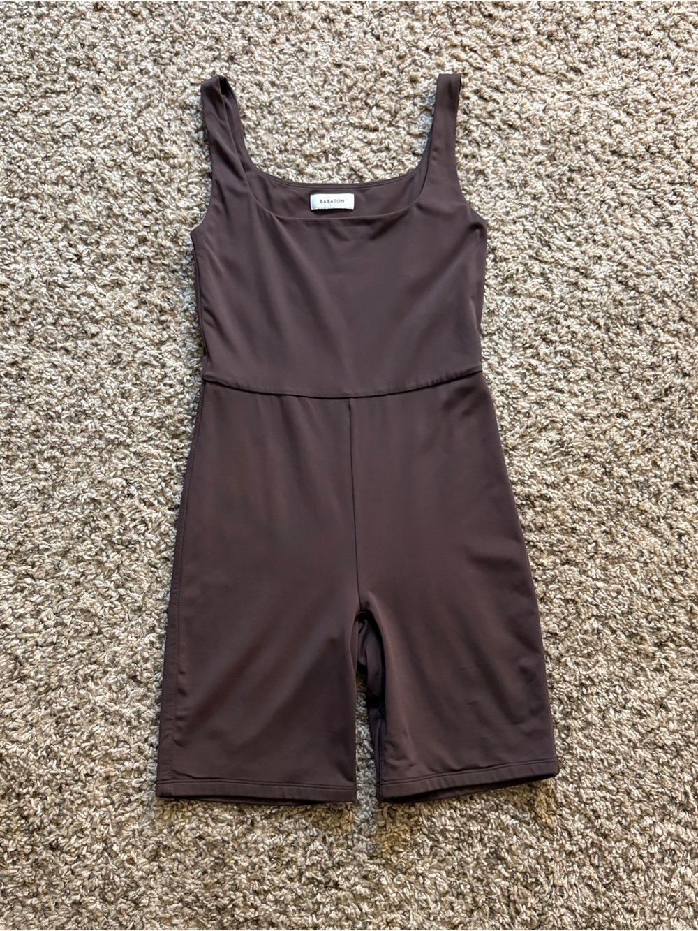 Aritzia Babaton Contour Squareneck Romper in Brown Size Women’s Medium